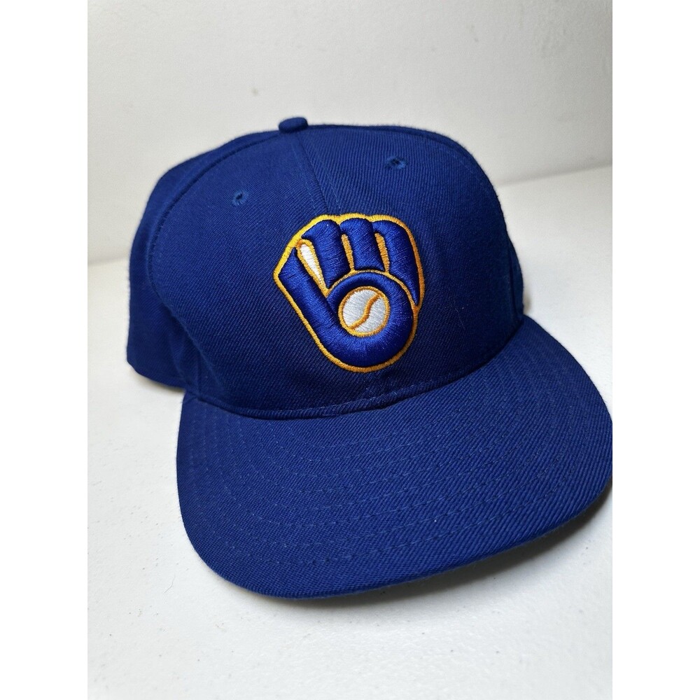 Milwaukee Brewers Baseball Hat Size 7 3/8 Royal Blue New Era 59Fifty